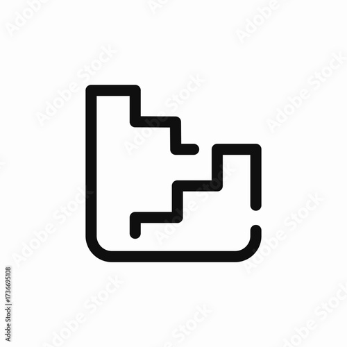 house stairs icon sign vector