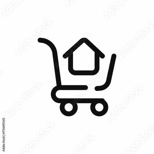 real estate purchase icon sign vector