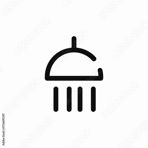 shower bathroom icon sign vector
