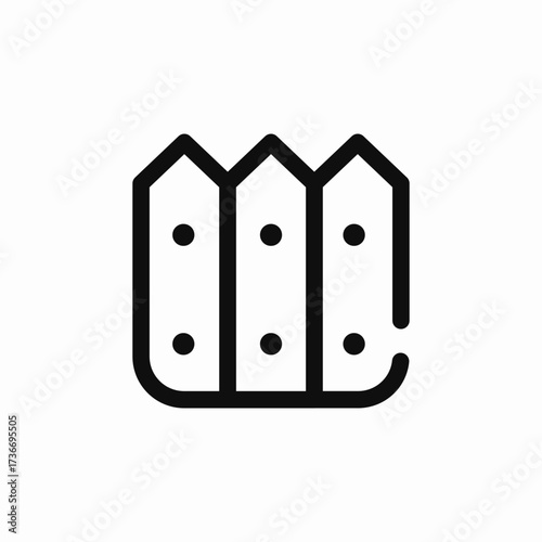 wooden fence icon sign vector