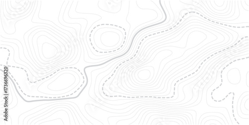 Abstract topo contour map on white background, Topographic map Topographic contour lines map seamless pattern. Geographic map conceptual design. Elegant background for presentations