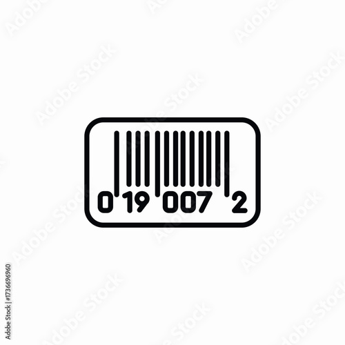 bar code icon sign vector