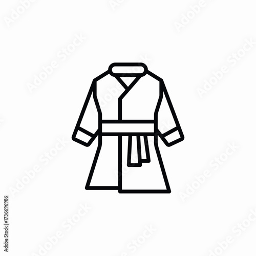 bathroom robe icon sign vector