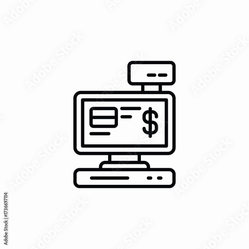 cash register icon sign vector