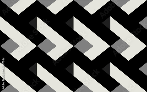 Background-Fundo Pano De Fundo textil Vetorial Monocromatico Simetrico Padrao Geometrico Abstrato Sem Costura Com Losangos Entrelaçados