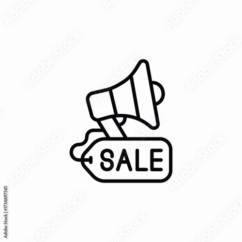 marketing sale icon sign vector
