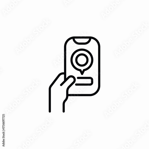 phone location tracking icon sign vector
