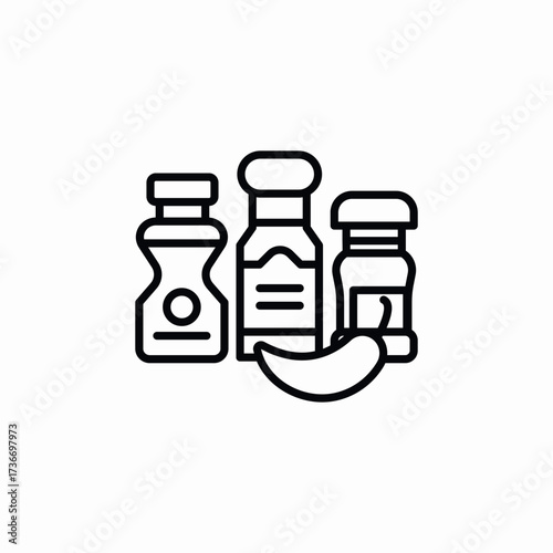 spices jars icon sign vector