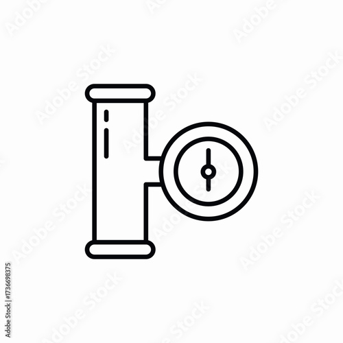 water pipe counter icon sign vector