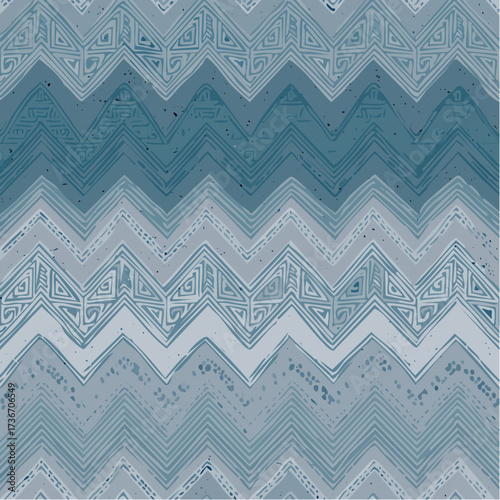naga stepped diamond and chevron band repeat for ethnic home decor licensing