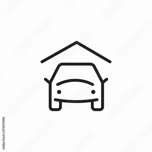 car garage icon sign vector