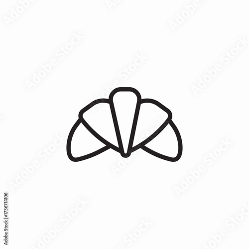 croissant meal icon sign vector