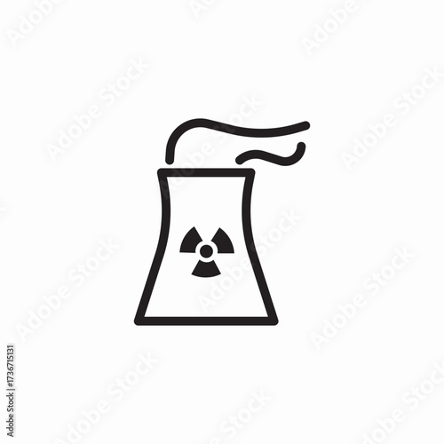 radiation factory icon sign vector