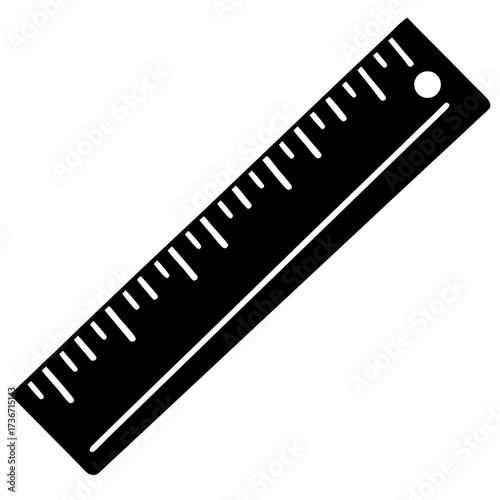 vector drawing of a ruler
