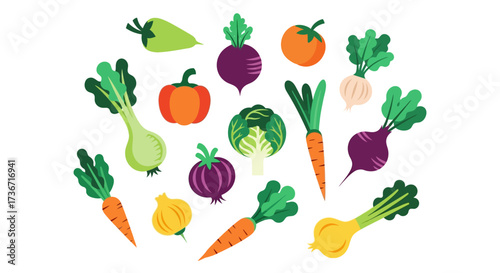A Vibrant Assortment of Fresh Healthy Vegetables Arranged in a Circular Pattern for Delicious Meals