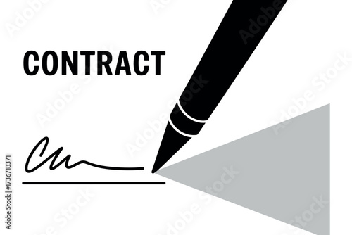 Contract signing legal agreement pen signature business deal document employment contract law