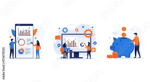 Analyzing Financial Growth and Investment Strategies with Digital Tools and Piggy Banks for Future Savings
