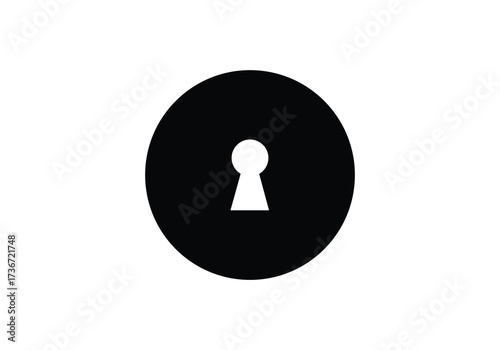 Vector art of keyhole, a symbol of mystery