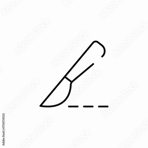 blade cut icon sign vector