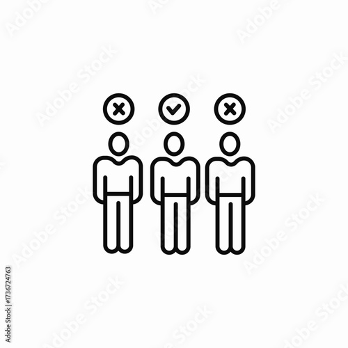 ideal candidate icon sign vector