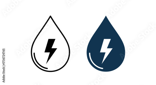 Hydroelectric Power Generation Symbol Representing Clean Energy from Water Resources Innovation and Technology Concepts