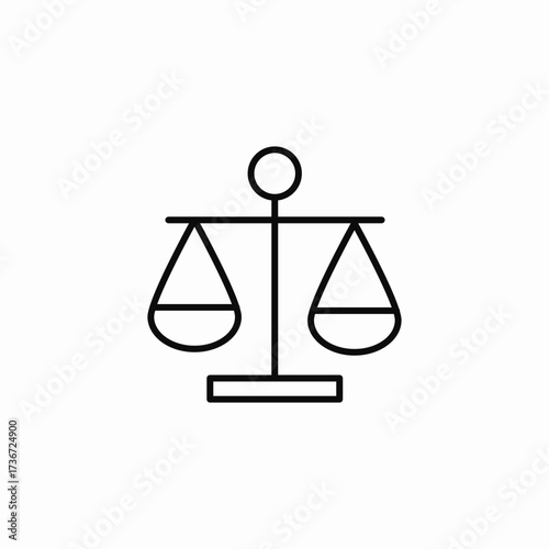 law scale icon sign vector