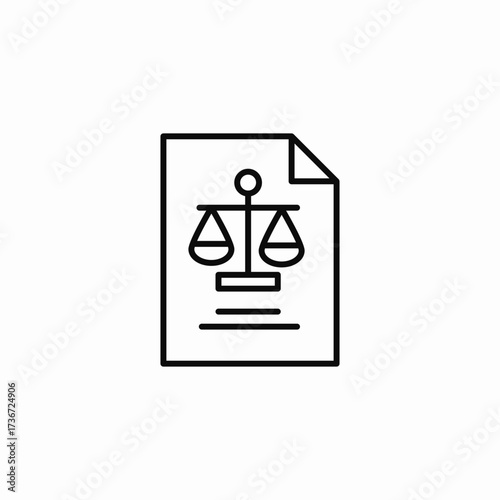 law document icon sign vector