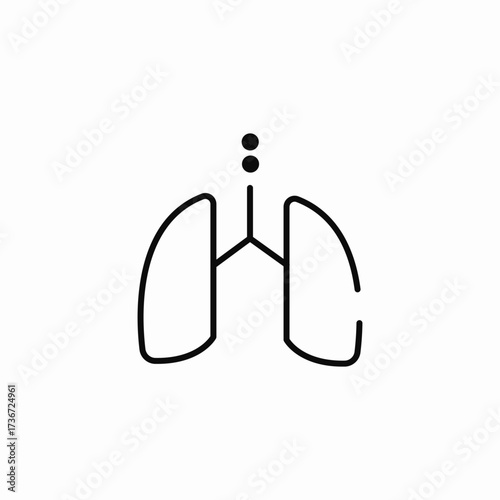 lung organs icon sign vector