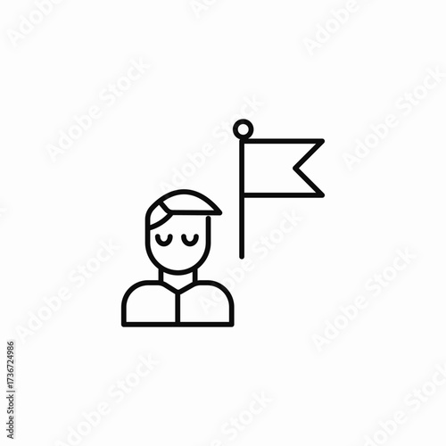 man flag icon sign vector