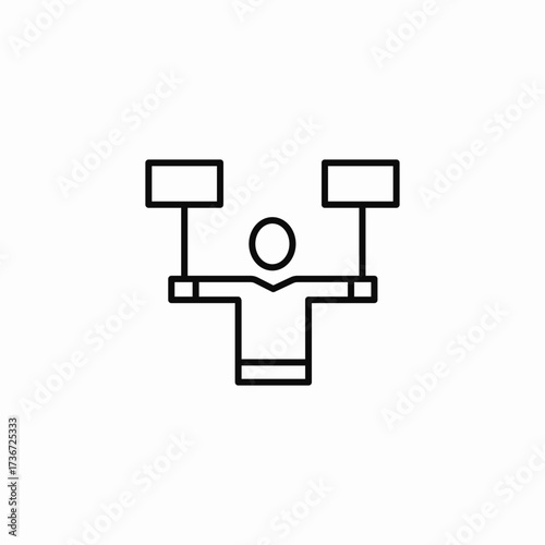 person campaign support icon sign vector