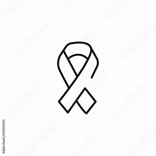 ribbon  awareness icon sign vector