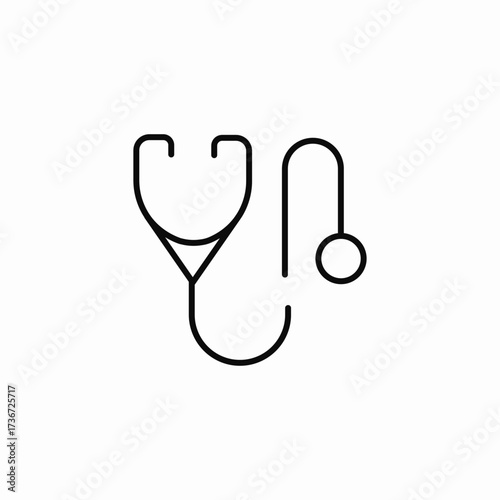 stethoscope examination icon sign vector