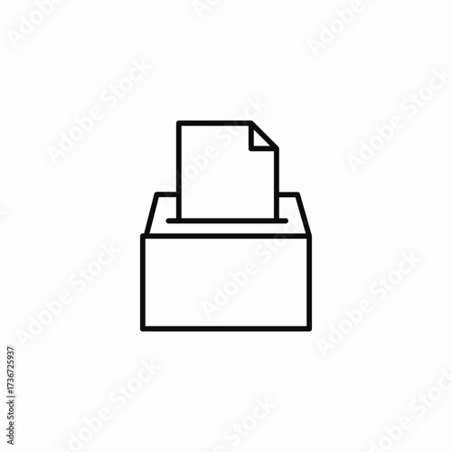 voting paper icon sign vector