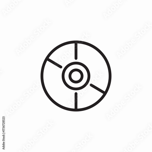 compact disc icon sign vector