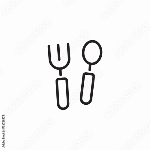 dining tableware icon sign vector