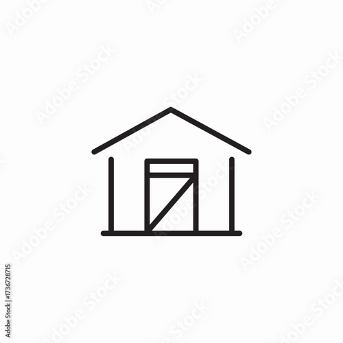 farm house icon sign vector