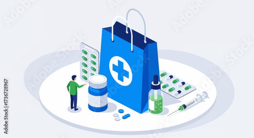 vector illustration of a shopping bag