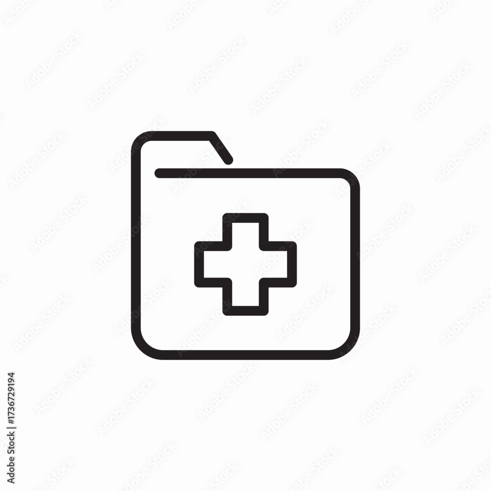 Fototapeta premium medical records icon sign vector
