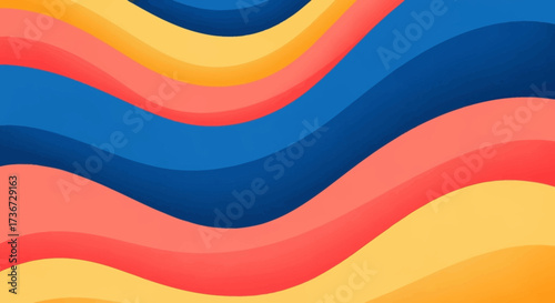 Vibrant Swirls of Warm and Cool Colors Create a Mesmerizing Abstract Background Design