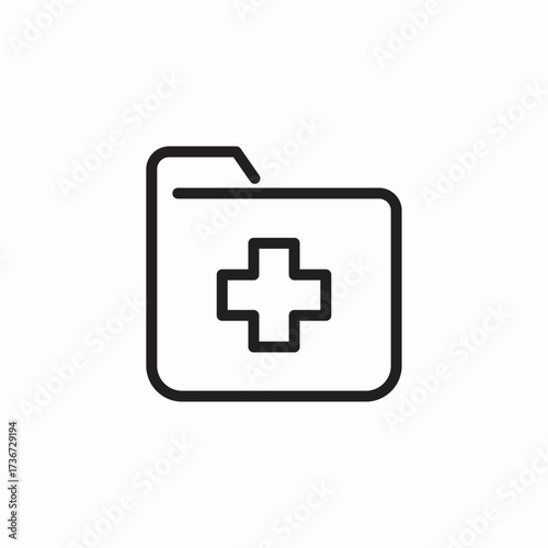 medical records icon sign vector