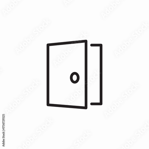 open door icon sign vector