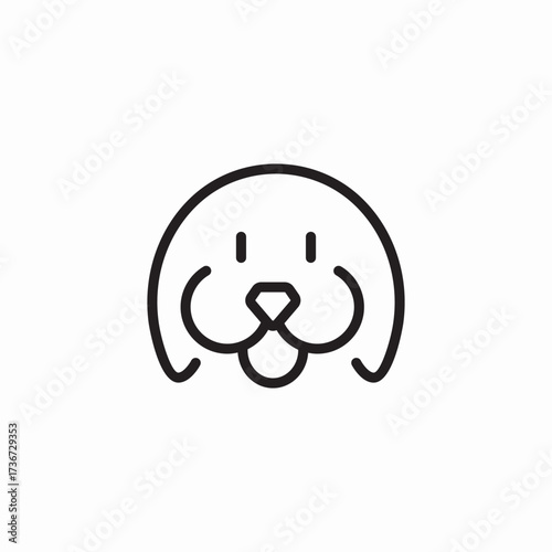 pet dog icon sign vector