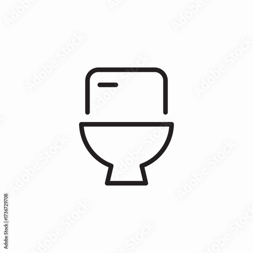 traditional toilet icon sign vector