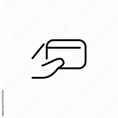 bank card usage icon sign vector