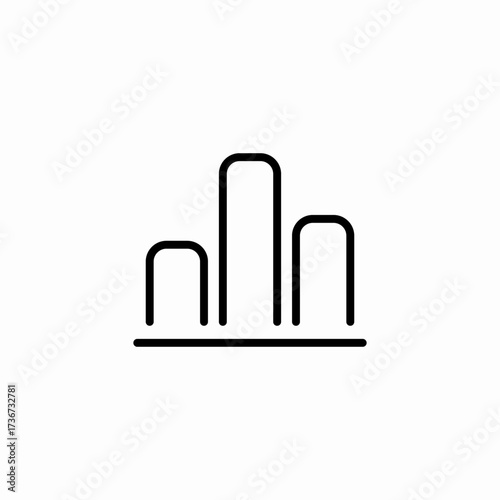 bar chart board icon sign vector
