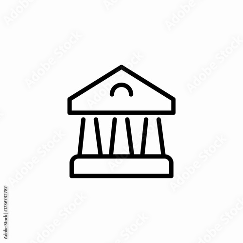bank classical icon sign vector