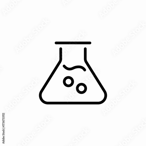 erlenmeyer flask icon sign vector