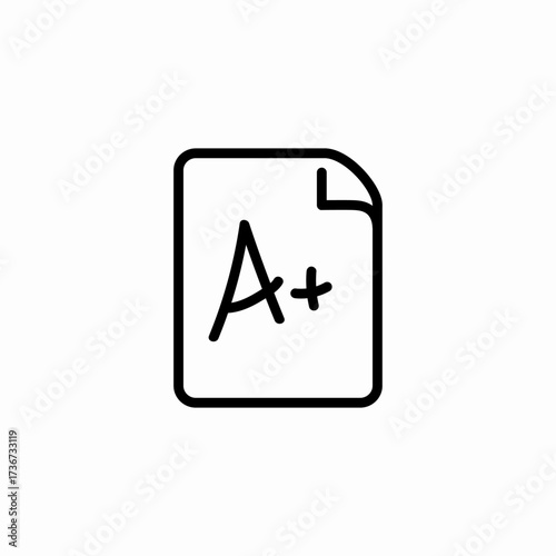 excellent grades icon sign vector