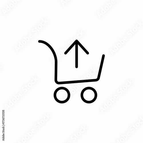 extract shopping cart icon sign vector