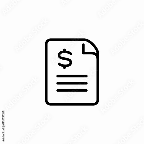 financial word document icon sign vector